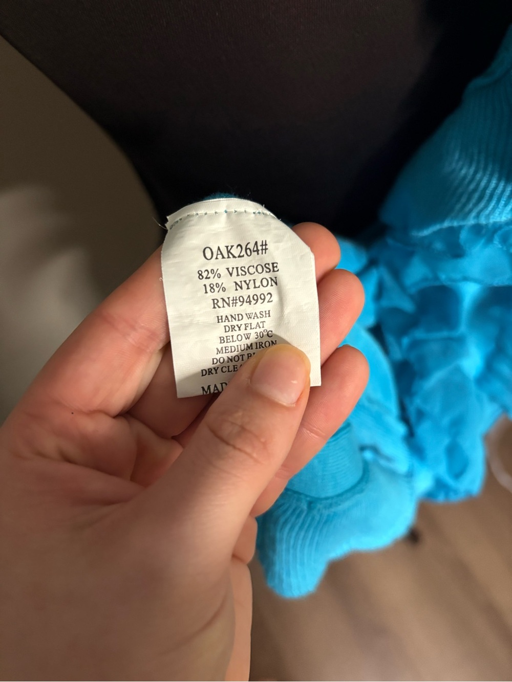 Milano Ruffle Open-Front Cardigan - Turquoise Blue - Picture 8 of 8